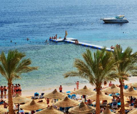 Tourists in the Egyptian resort of Sharm el Sheikh