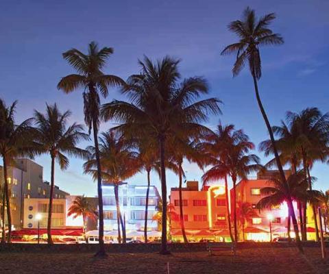 Miami Beach at dusk