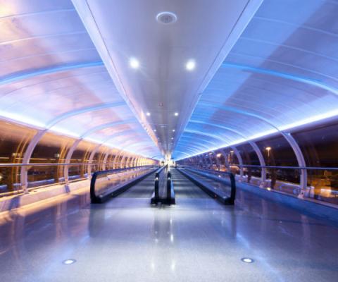Manchester airport walkway