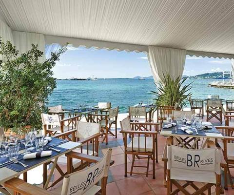 Hote Belles Rives beach terrace