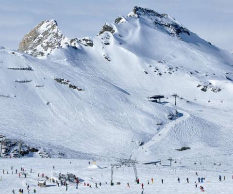 French Alps, skiing