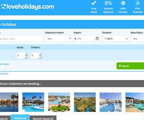 loveholidays.com homepage
