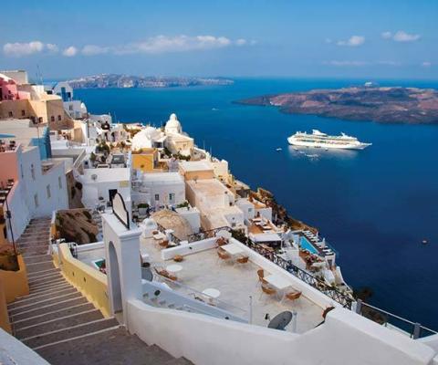 Santorini Greece cruise harbour