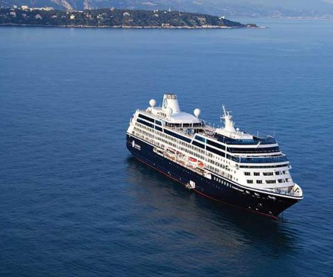 Azamara Quest liner aerial shot