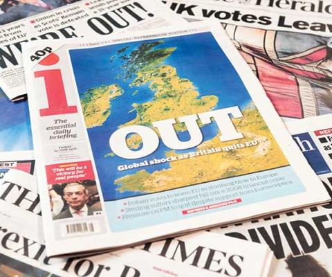 Brexit front page, national newspapers