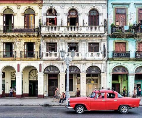 Havana Cuba stucco facade
