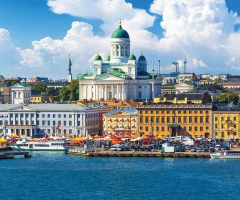 Finland (Pictured: capital Helsinki) is on the UK's amber list