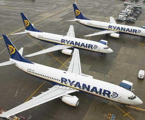 Ryanair aircraft parked
