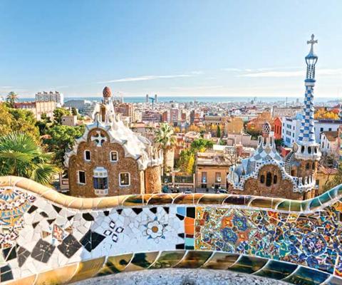 Barcelona skyline view