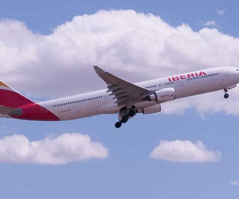 Iberia in flight