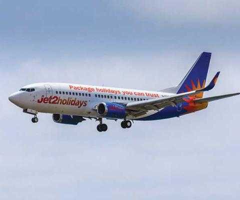 Jet2holidays aircraft in flight