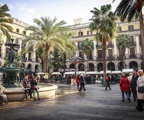 Placa Real, Barrio Gotico, Barcelona