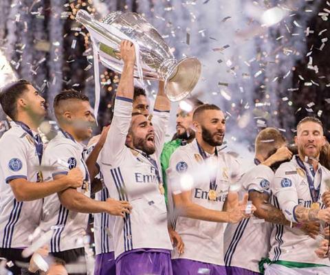Real Madrid winning the Champions League. Credit: Press Association