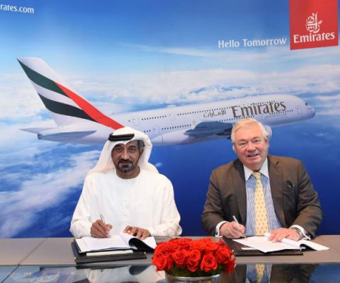 Emirates A380 signing