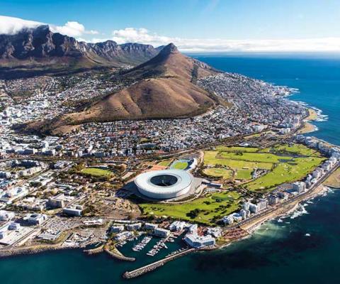 Cape Town, South Africa aerial shot