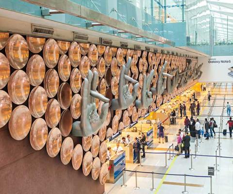 Indira Gandhi International airport in Delhi was affected by the smog