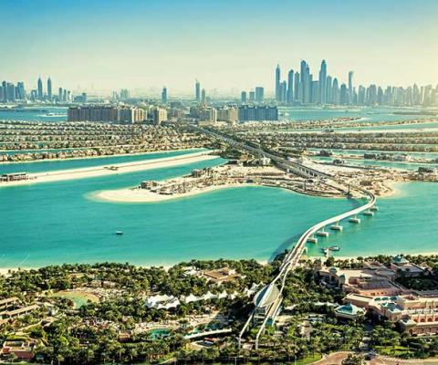 Dubai The Palm skyline