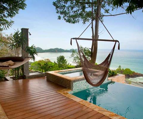 Dominican hammock and infinity pool