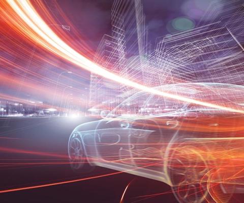 Connected car graphic