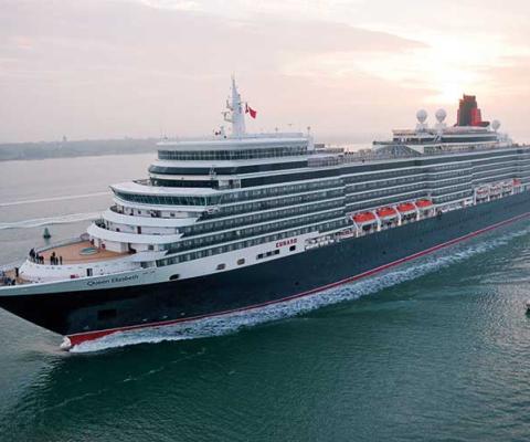 Queen Elizabeth at sunset