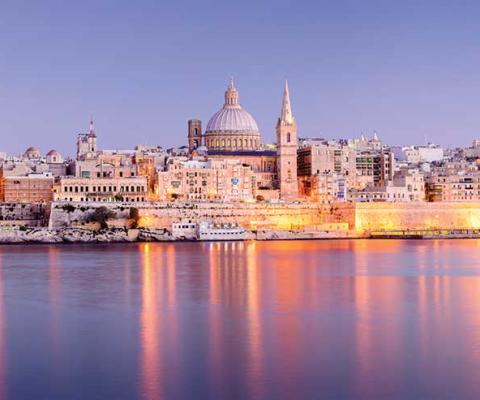 Valletta, Malta at dusk