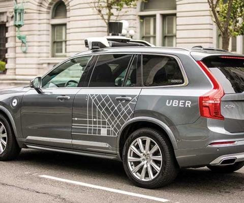 Self-driving Uber car