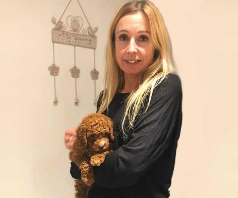 Gail Dunwoodie and Audrey the dog, Travel Counsellors