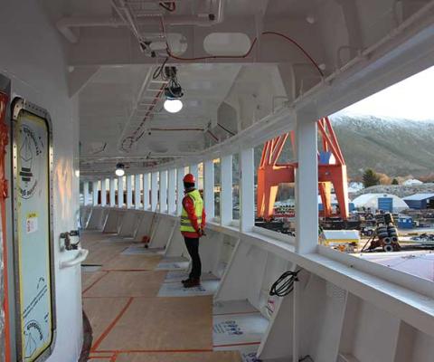 Panoramic windows leading to the wrap around observation deck