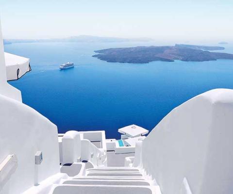 Greek mediterranean scene