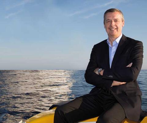 Michael Bayley, Royal Caribbean sitting on the gunwale