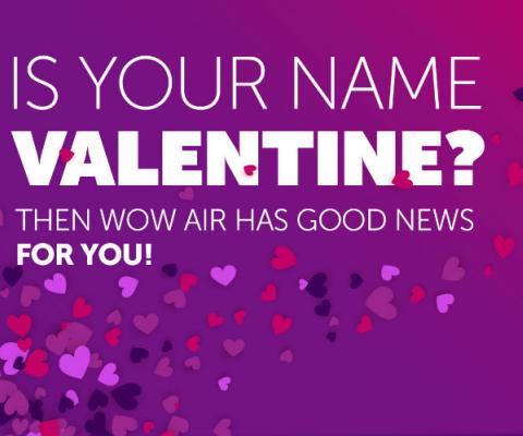 WOW air Valentine promotion
