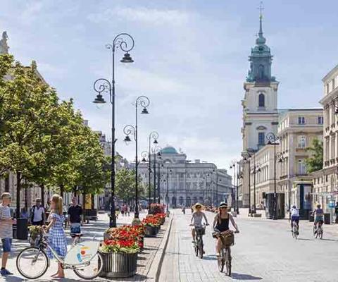 Poland (pictured: Warsaw) remains open to visitors, its tourism officials have said