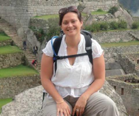 Vicky Smith at Macchu Pichu in Peru