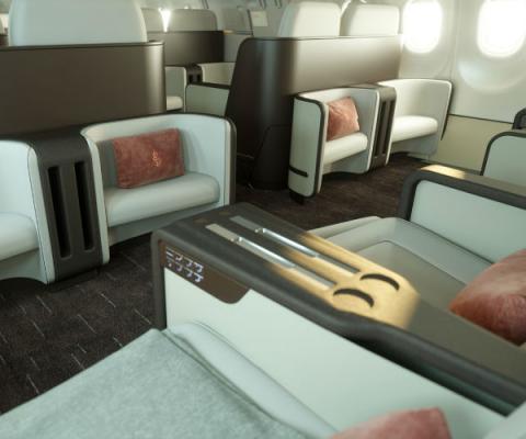 Four Seasons private jet cabin