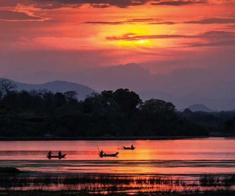 Sri Lankan scene at sunset