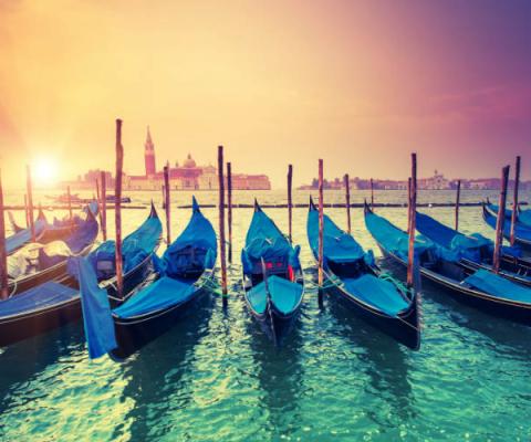 Venice gondolas