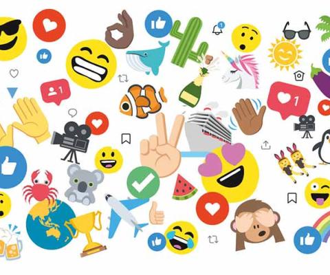 Emojis and social media icons