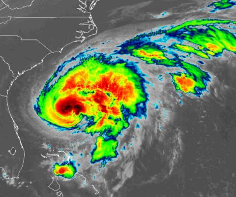 Hurricane Humberto is expected to reach Bermuda late on Wednesday (Image: @metoffice)