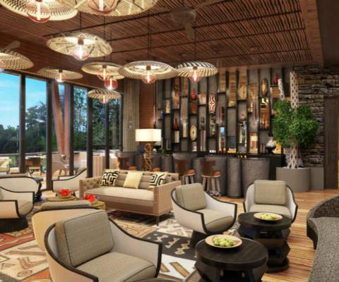 Bar at One&Only Gorilla's Nest in Rwanda