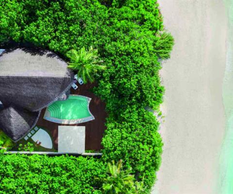 JW Marriott beach pool birds eye view