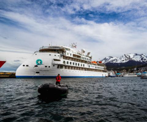 Aurora Expeditions' new ship has been christened Greg Mortimer