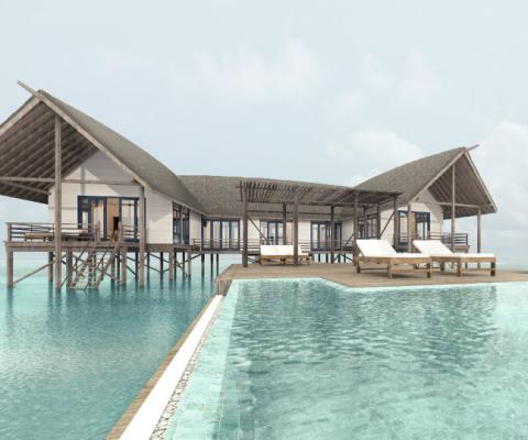 Overwater villa on Como Cocoa Island