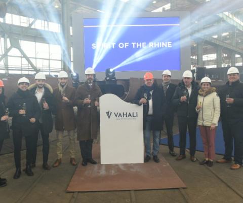 Spirit of the Rhine's keel-laying ceremony took place on 11 December