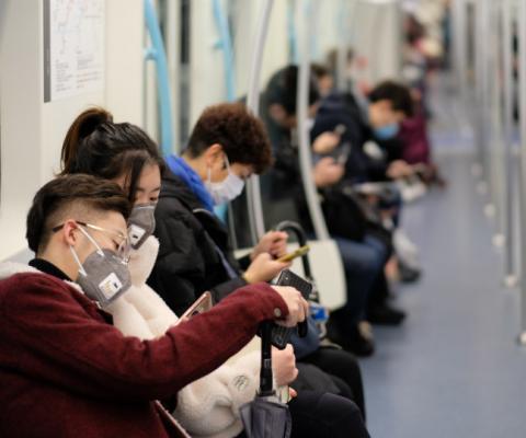 People have taken to wearing surgical masks in Shanghai amid the coronavirus outbreak