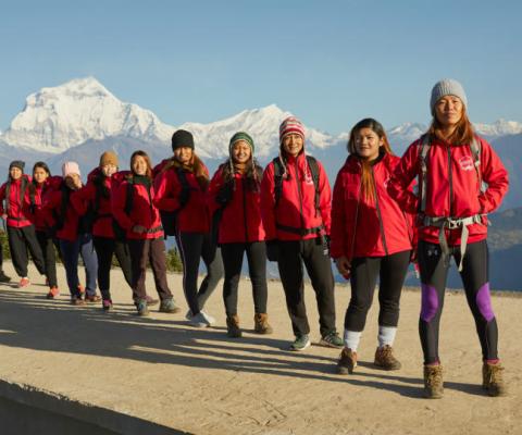 Travellers on an Intrepid Travel women-only trip to Nepal, Poon Hill