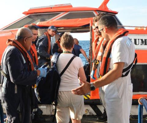 Nearly 240 CMV guests were moved between ships in a “military-like operation”