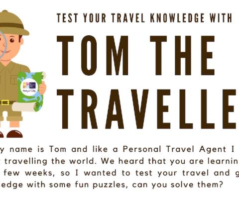 Co-opertive Travel's Tom the Traveller character