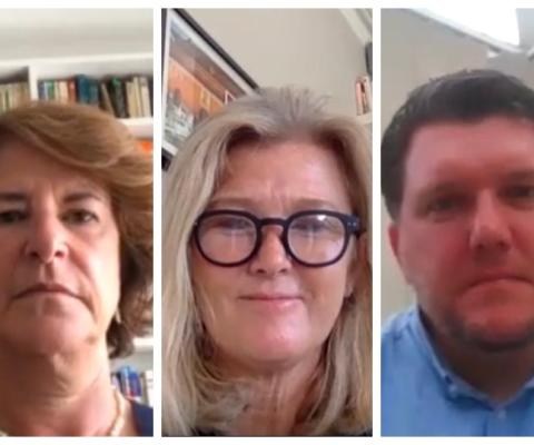 L-R: Edwina Lonsdale, Mundy Cruising; Mary McKenna, Cruise Holidays; Paul Hardwick, Fred Olsen Travel