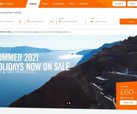 EasyJet Holidays has placed its winter 2020/21 and summer 2021 holidays on sale