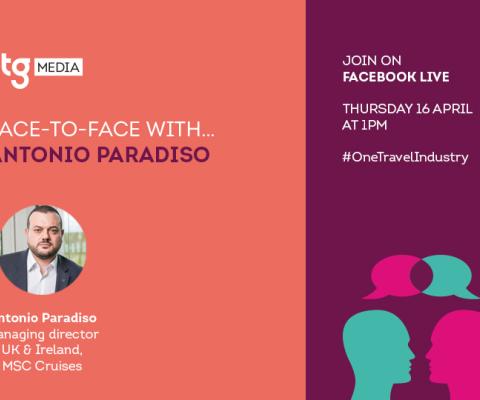 MSC's UK and Ireland boss Antonio Paradiso will join TTG's Face to Face programme